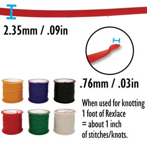 Rexlace Plastic Lacing .0938X100yd White