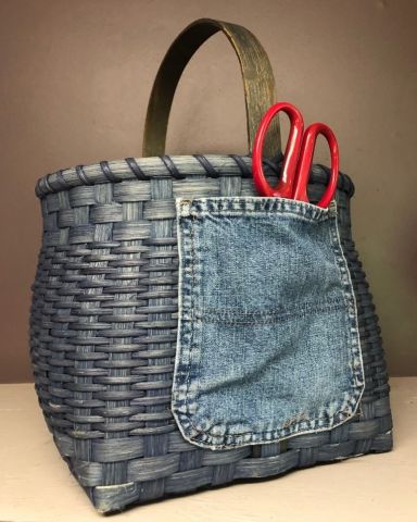 Stonewashed Denim Pocket Basket Pattern - by Bowers